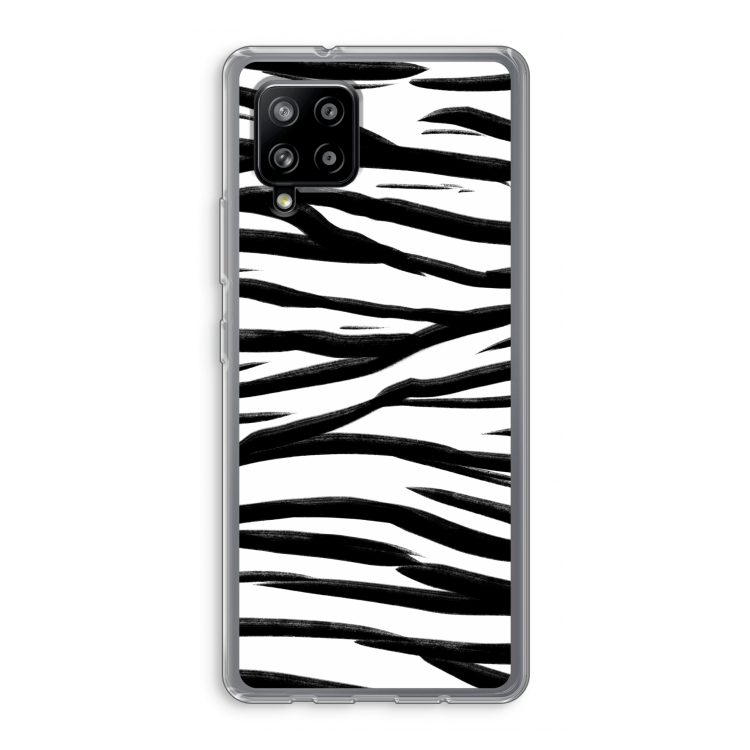 Zebra pattern: Samsung Galaxy A42 5G Transparant Hoesje