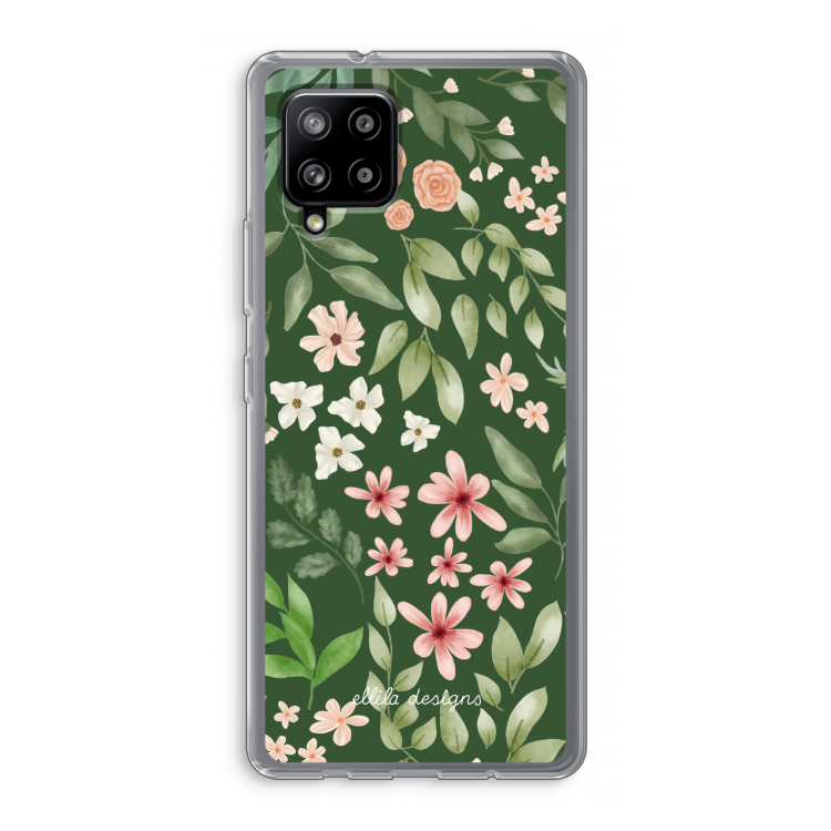 Botanical green sweet flower heaven: Samsung Galaxy A42 5G Transparant Hoesje