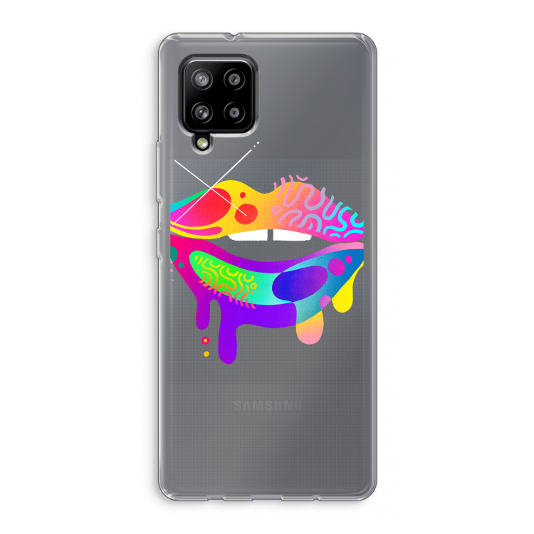 Lip Palette: Samsung Galaxy A42 5G Transparant Hoesje