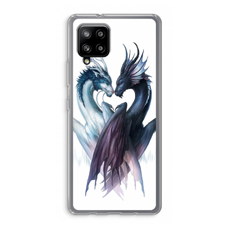 Yin Yang Dragons: Samsung Galaxy A42 5G Transparant Hoesje