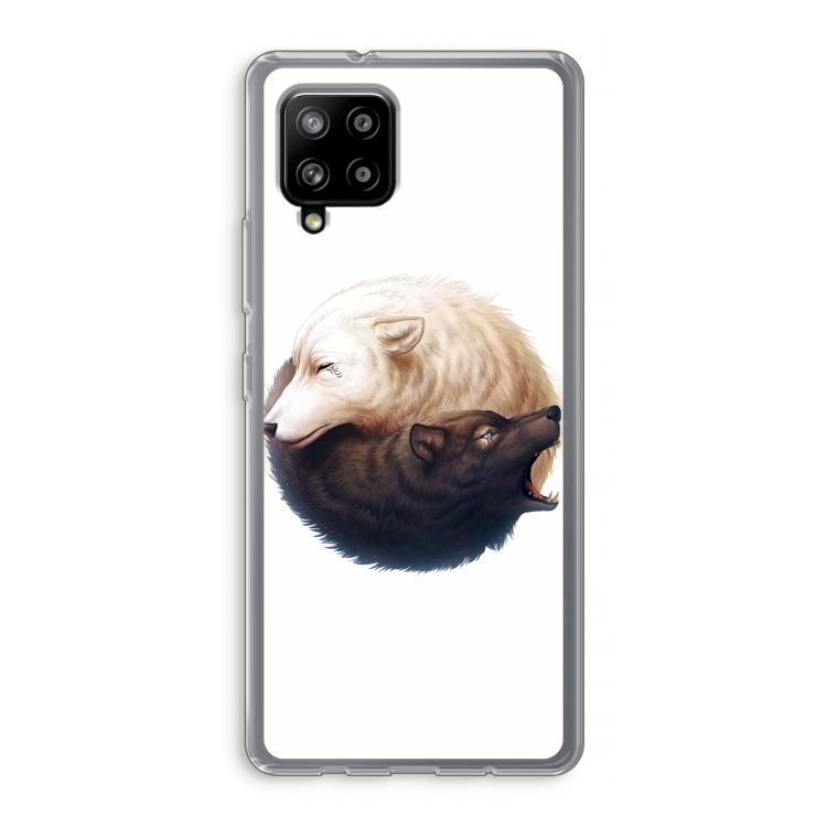 Yin Yang Wolves: Samsung Galaxy A42 5G Transparant Hoesje