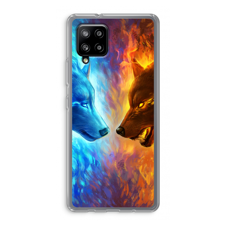 Fire & Ice: Samsung Galaxy A42 5G Transparant Hoesje