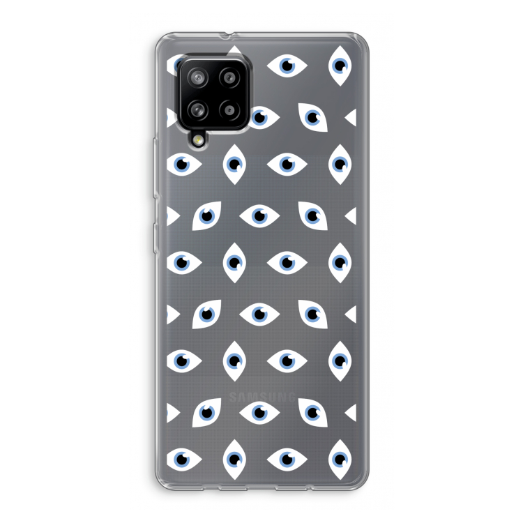 Eyes pattern: Samsung Galaxy A42 5G Transparant Hoesje