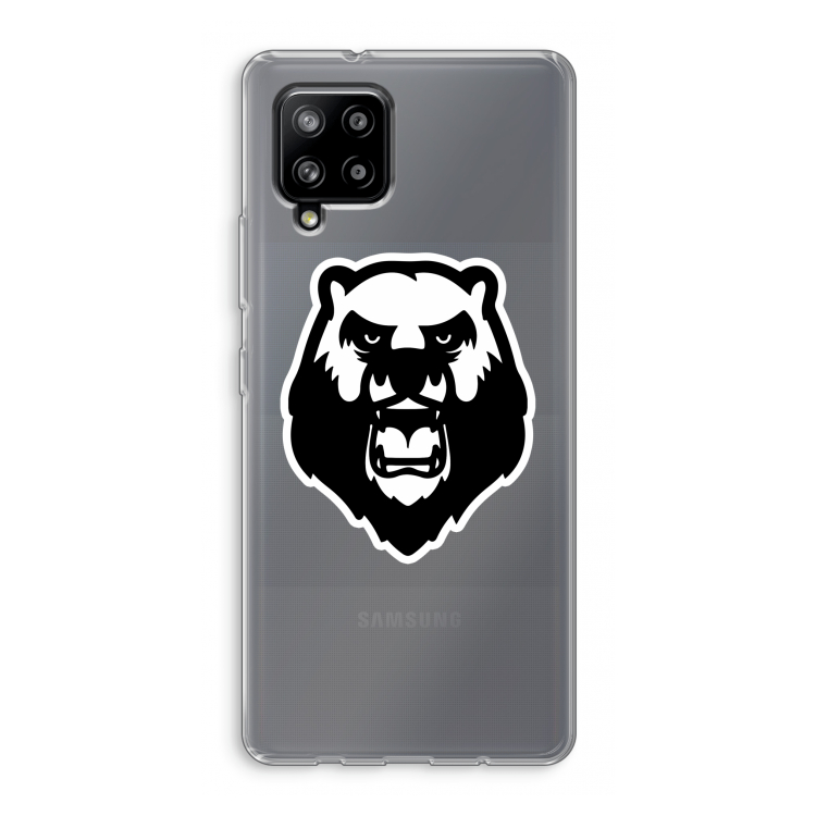 Angry Bear (white): Samsung Galaxy A42 5G Transparant Hoesje