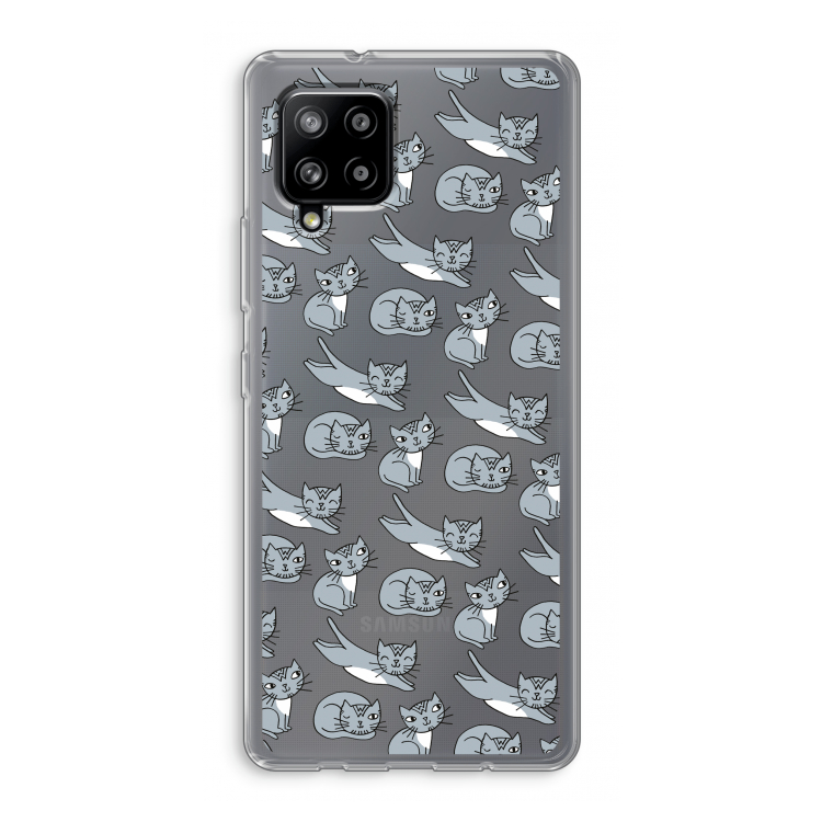 Poezen: Samsung Galaxy A42 5G Transparant Hoesje