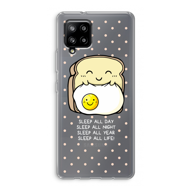 Sleep All Day: Samsung Galaxy A42 5G Transparant Hoesje