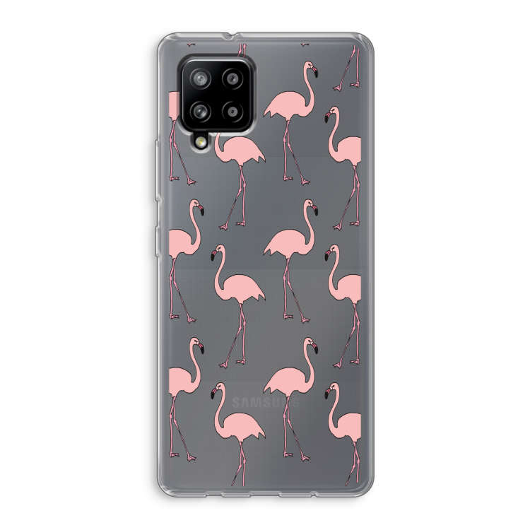 Anything Flamingoes: Samsung Galaxy A42 5G Transparant Hoesje