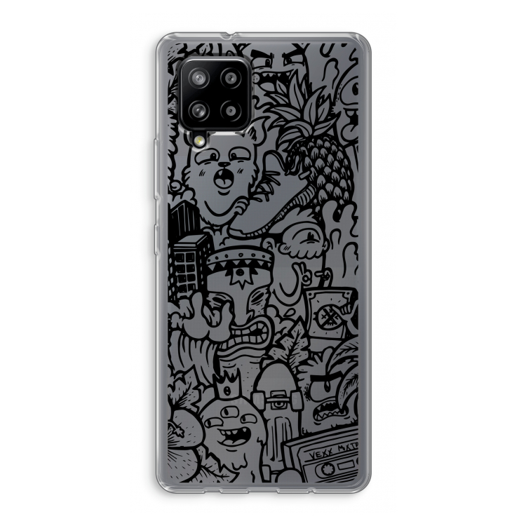 Vexx Black Mixtape: Samsung Galaxy A42 5G Transparant Hoesje