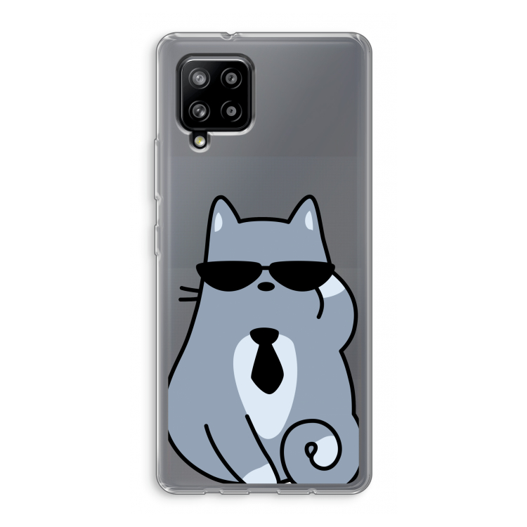 Cool cat: Samsung Galaxy A42 5G Transparant Hoesje