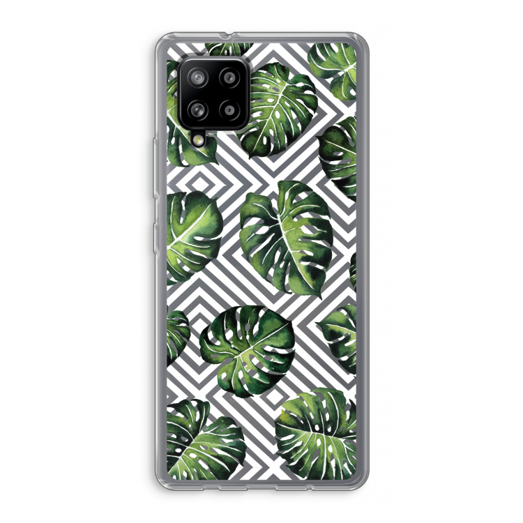 Geometrische jungle: Samsung Galaxy A42 5G Transparant Hoesje