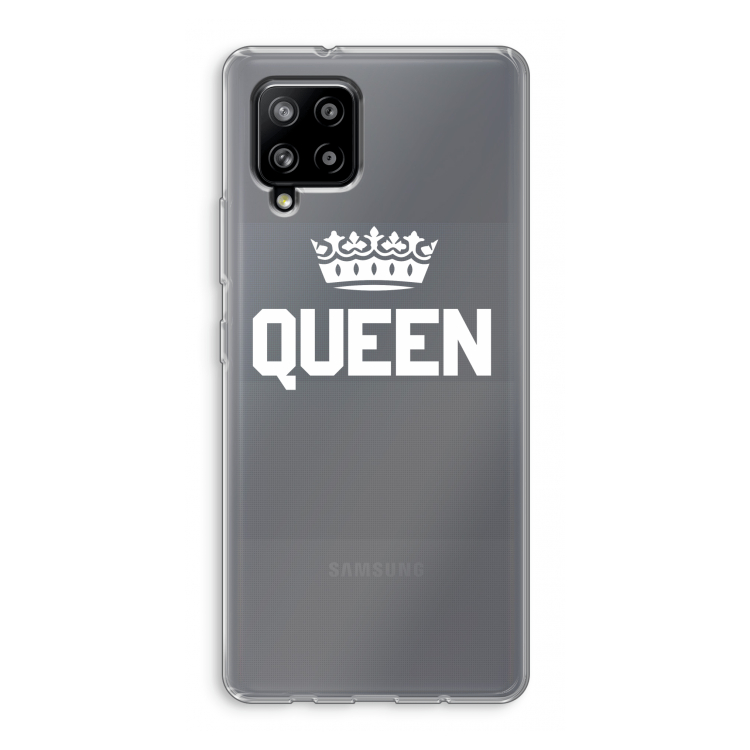 Queen zwart: Samsung Galaxy A42 5G Transparant Hoesje