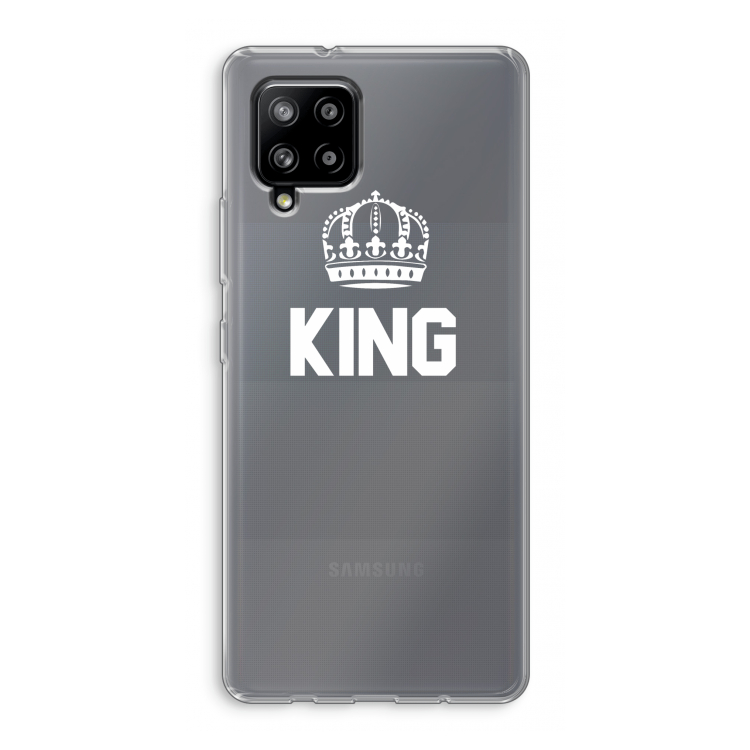 King zwart: Samsung Galaxy A42 5G Transparant Hoesje