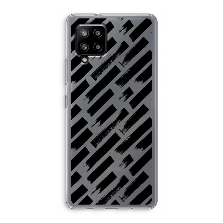 Zwarte vegen: Samsung Galaxy A42 5G Transparant Hoesje