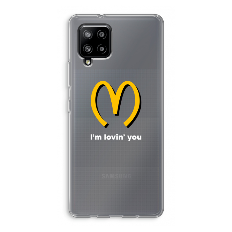 I'm lovin' you: Samsung Galaxy A42 5G Transparant Hoesje