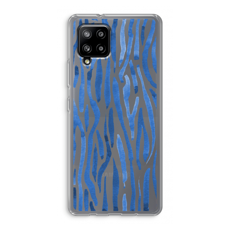 Blauwe nerven: Samsung Galaxy A42 5G Transparant Hoesje