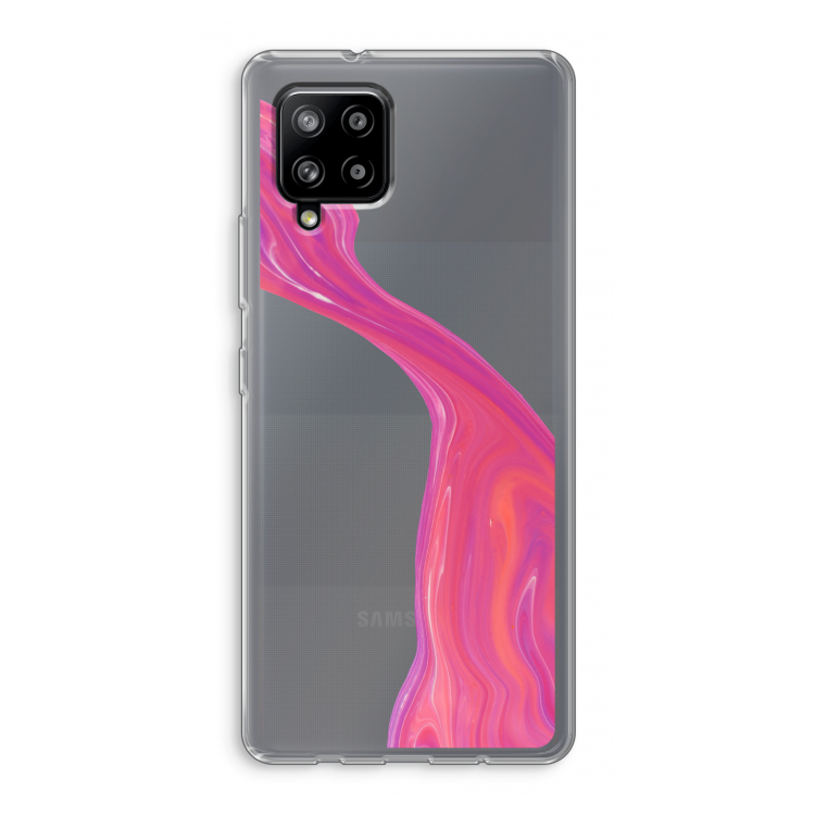 Paarse stroom: Samsung Galaxy A42 5G Transparant Hoesje