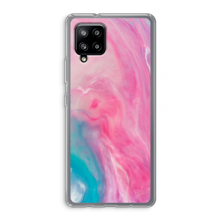Roze explosie: Samsung Galaxy A42 5G Transparant Hoesje