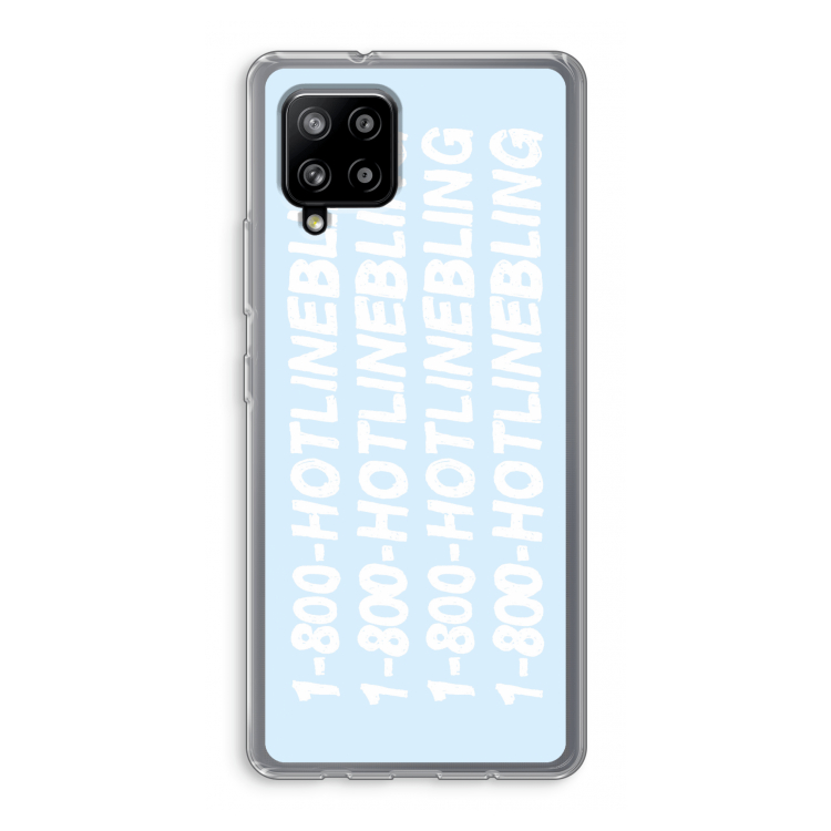 Hotline bling blue: Samsung Galaxy A42 5G Transparant Hoesje