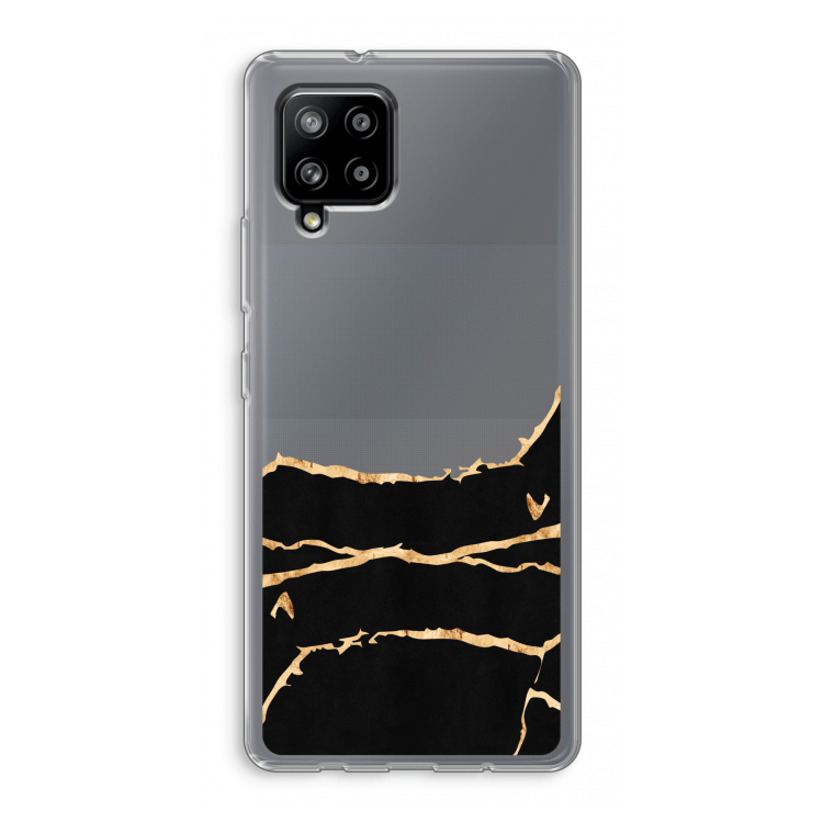 Gouden marmer: Samsung Galaxy A42 5G Transparant Hoesje