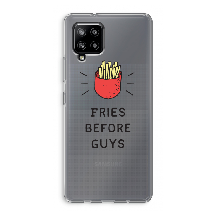 Fries before guys: Samsung Galaxy A42 5G Transparant Hoesje