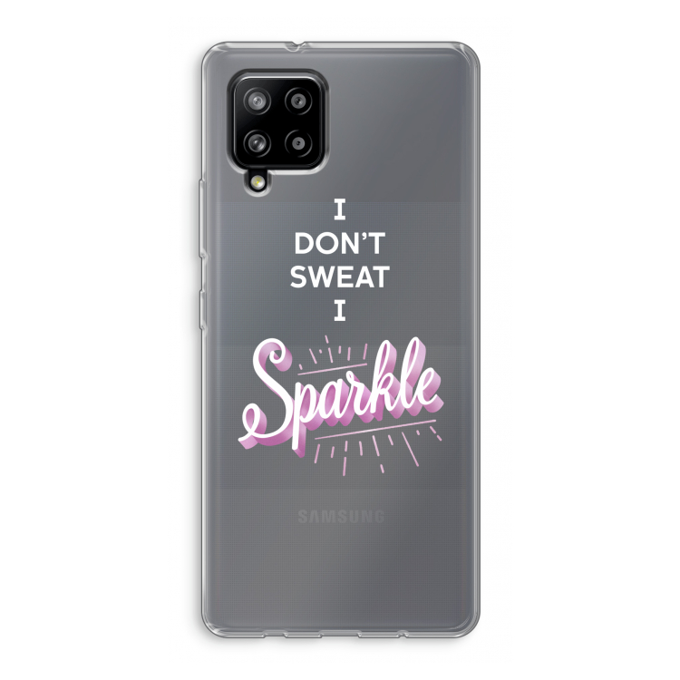 Sparkle quote: Samsung Galaxy A42 5G Transparant Hoesje