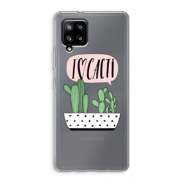 I love cacti: Samsung Galaxy A42 5G Transparant Hoesje