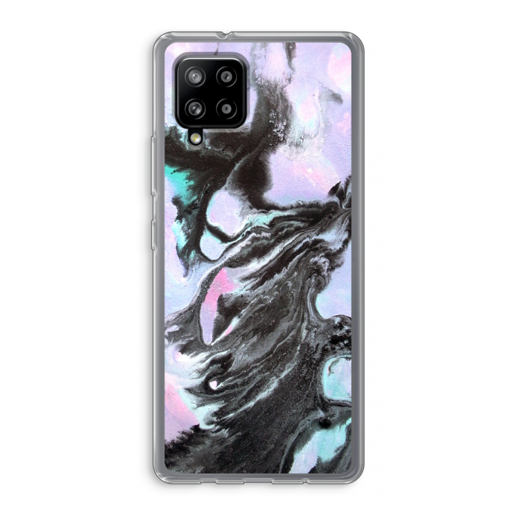 Pastel zwart: Samsung Galaxy A42 5G Transparant Hoesje