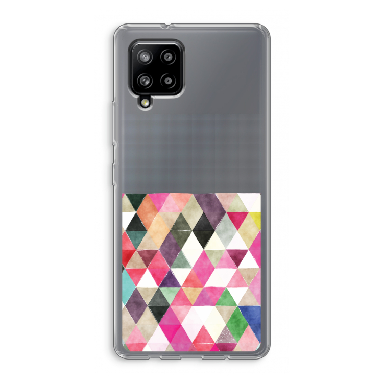 Gekleurde driehoekjes: Samsung Galaxy A42 5G Transparant Hoesje