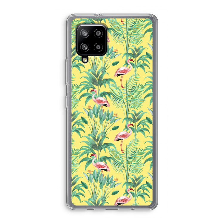 Flamingo party: Samsung Galaxy A42 5G Transparant Hoesje
