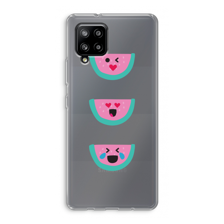 Smiley watermeloen: Samsung Galaxy A42 5G Transparant Hoesje
