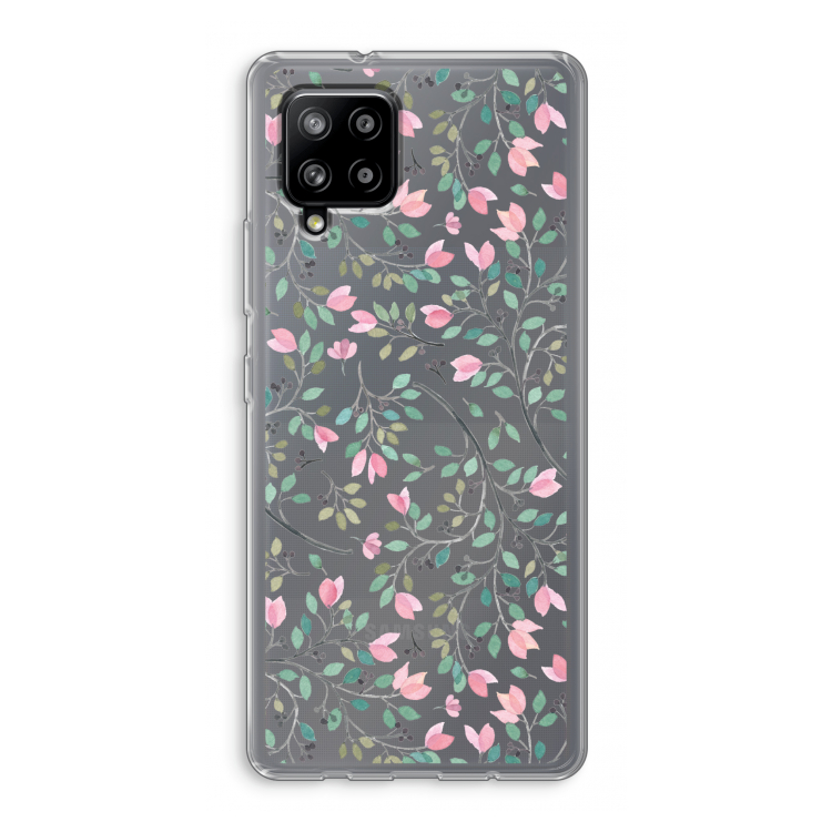 Sierlijke bloemen: Samsung Galaxy A42 5G Transparant Hoesje
