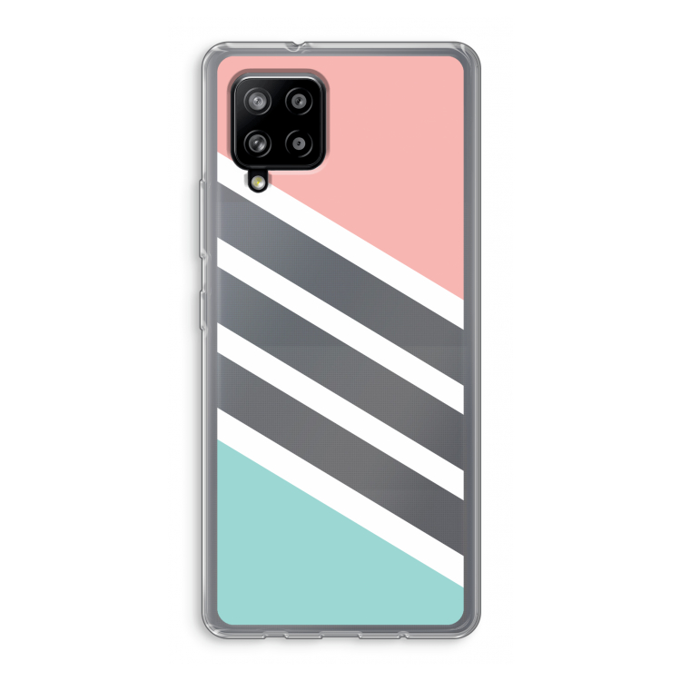 Strepen pastel: Samsung Galaxy A42 5G Transparant Hoesje
