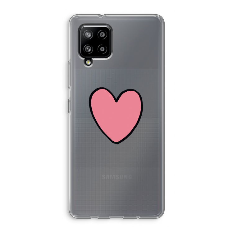 Hartje: Samsung Galaxy A42 5G Transparant Hoesje