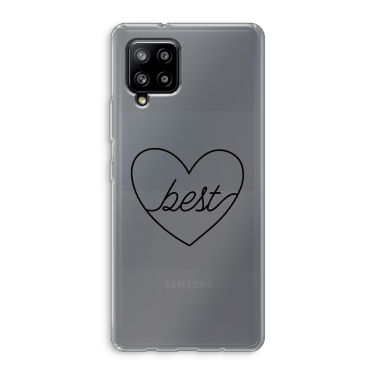 Best heart black: Samsung Galaxy A42 5G Transparant Hoesje