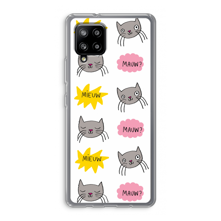 Meow: Samsung Galaxy A42 5G Transparant Hoesje