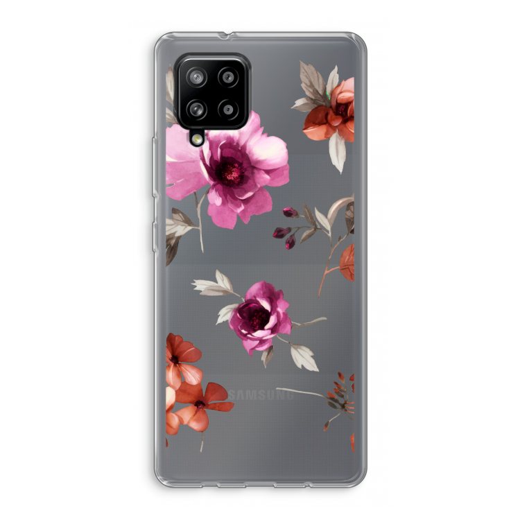 Geschilderde bloemen: Samsung Galaxy A42 5G Transparant Hoesje