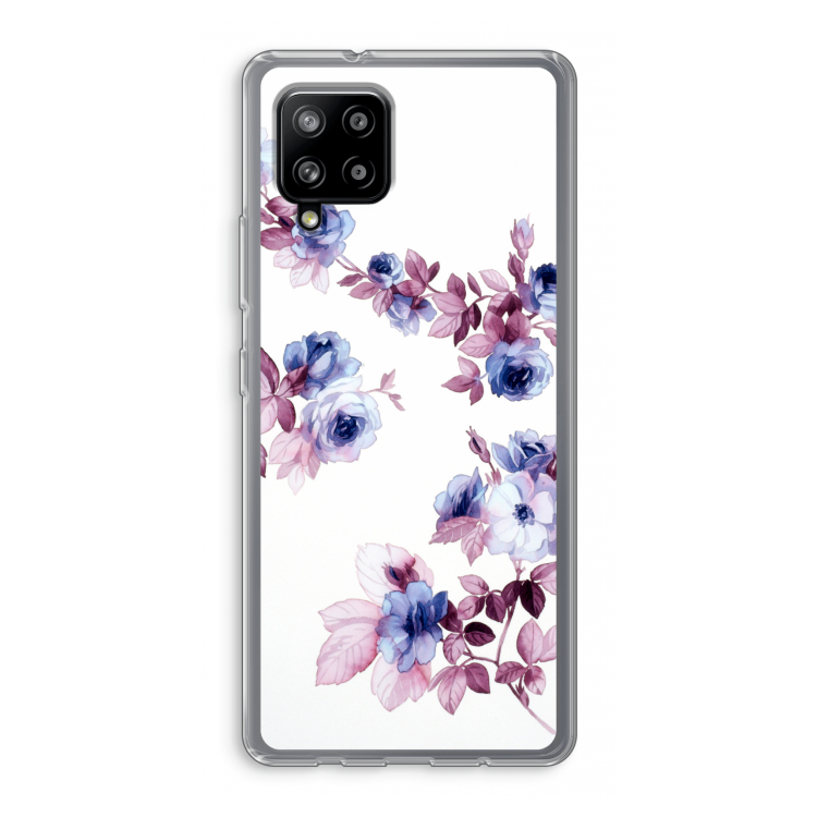 Waterverf bloemen: Samsung Galaxy A42 5G Transparant Hoesje