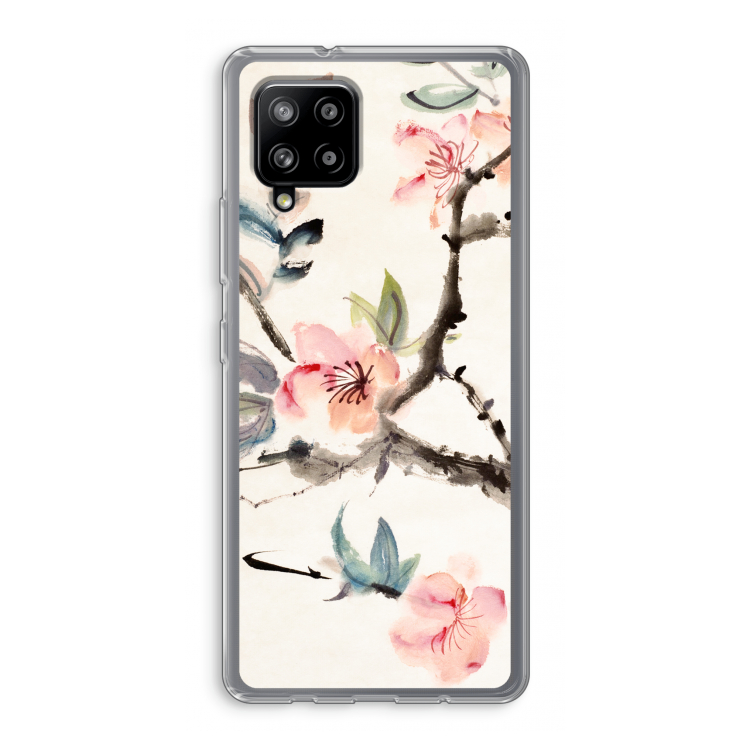 Japanse bloemen: Samsung Galaxy A42 5G Transparant Hoesje