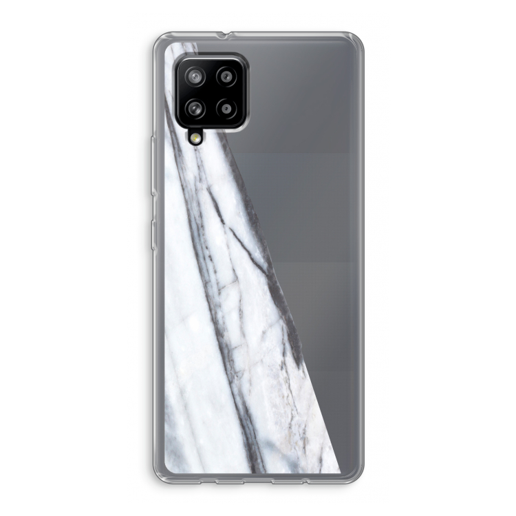Gestreepte marmer: Samsung Galaxy A42 5G Transparant Hoesje