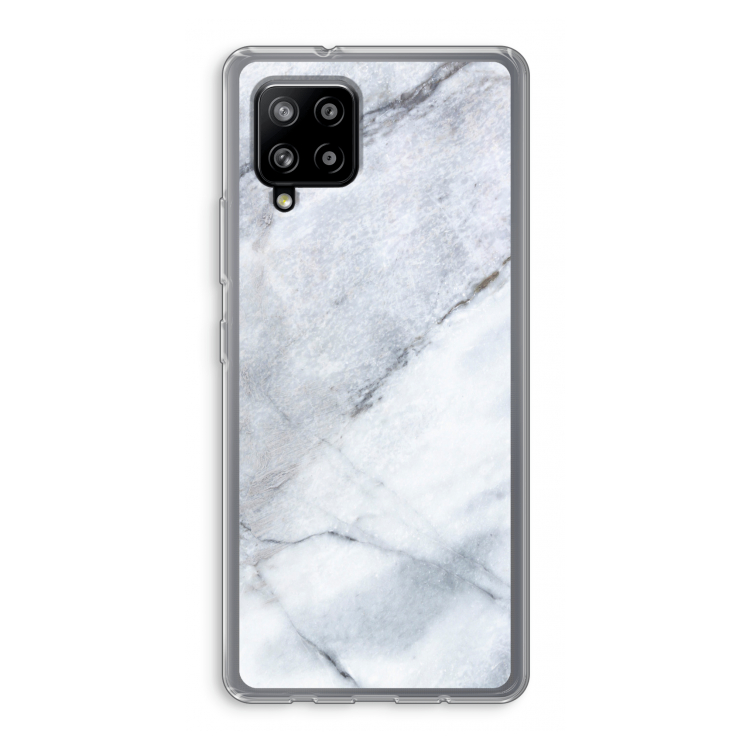 Witte marmer: Samsung Galaxy A42 5G Transparant Hoesje