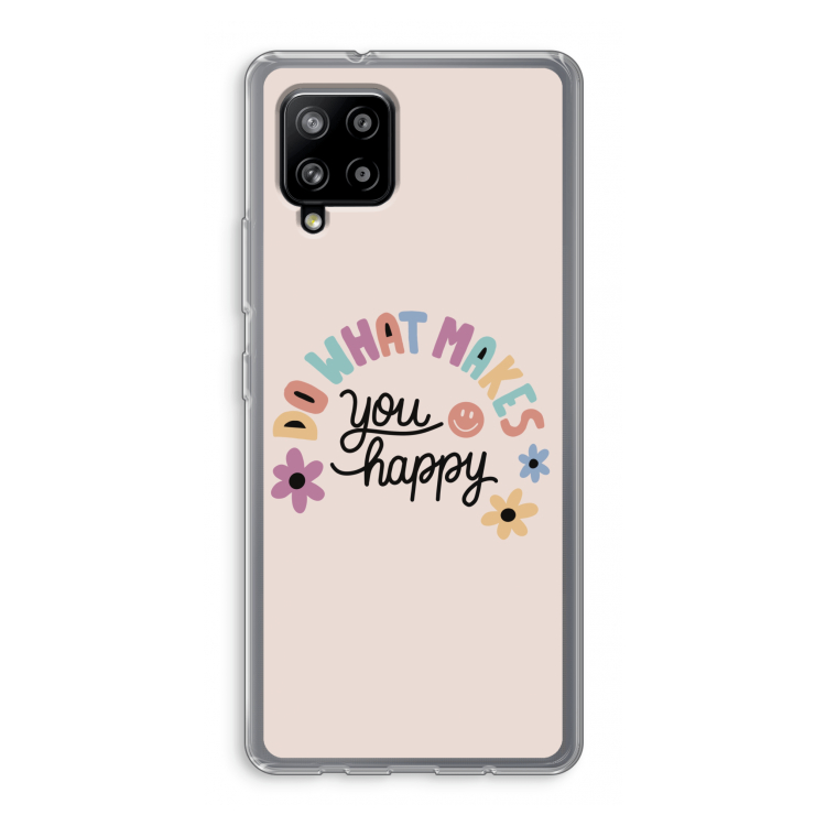 Happy days: Samsung Galaxy A42 5G Transparant Hoesje