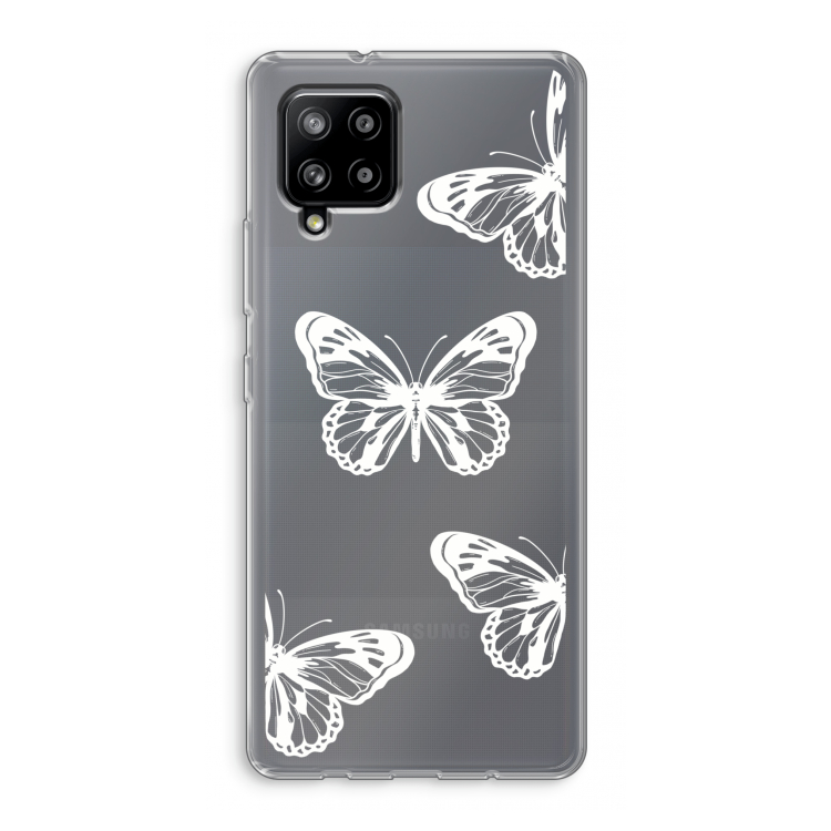 White butterfly: Samsung Galaxy A42 5G Transparant Hoesje