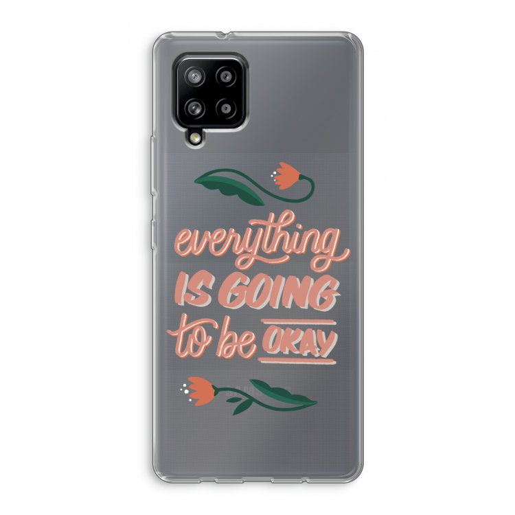 Optimistic flower girl: Samsung Galaxy A42 5G Transparant Hoesje