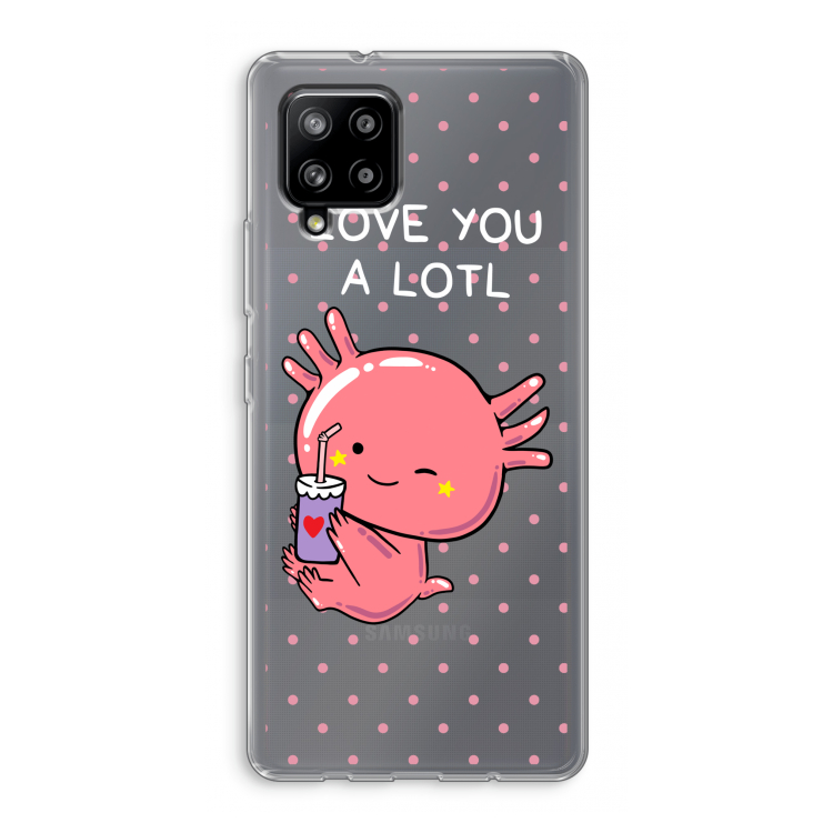Love You A Lotl: Samsung Galaxy A42 5G Transparant Hoesje