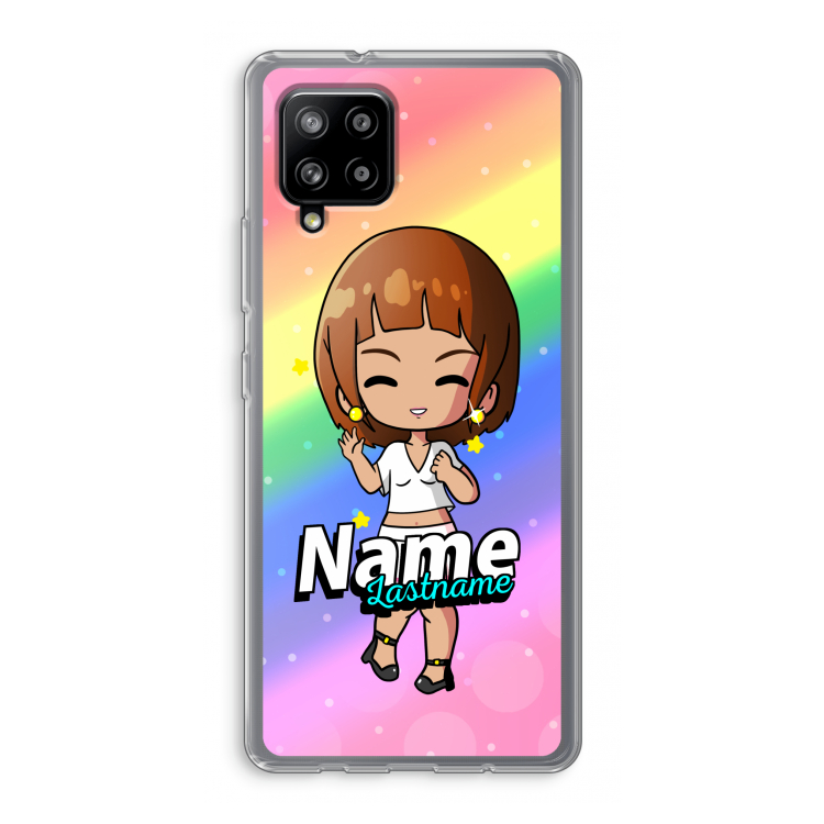 Chibi Maker vrouw: Samsung Galaxy A42 5G Transparant Hoesje