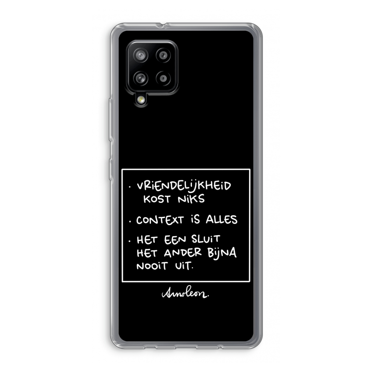 Mijn Motto's: Samsung Galaxy A42 5G Transparant Hoesje