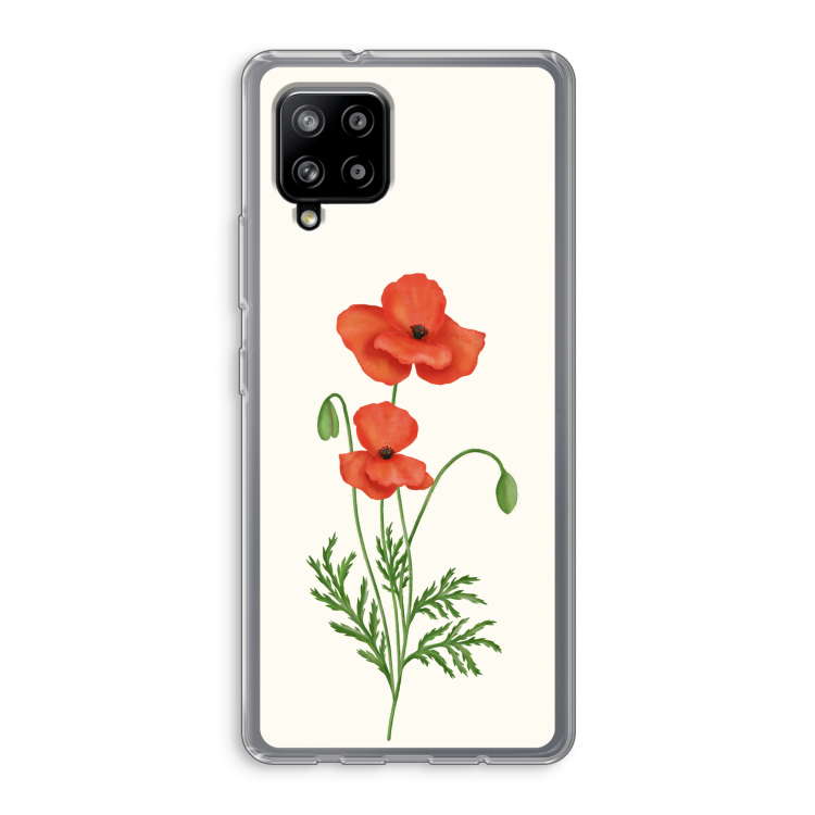 Red poppy: Samsung Galaxy A42 5G Transparant Hoesje