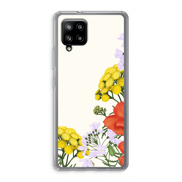 Wilde bloemen: Samsung Galaxy A42 5G Transparant Hoesje