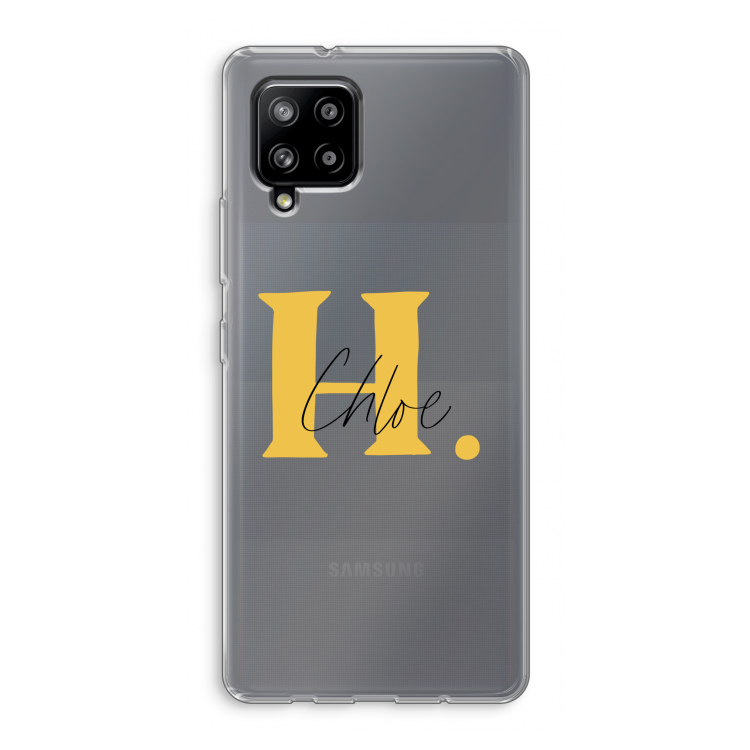 Amber Script: Samsung Galaxy A42 5G Transparant Hoesje