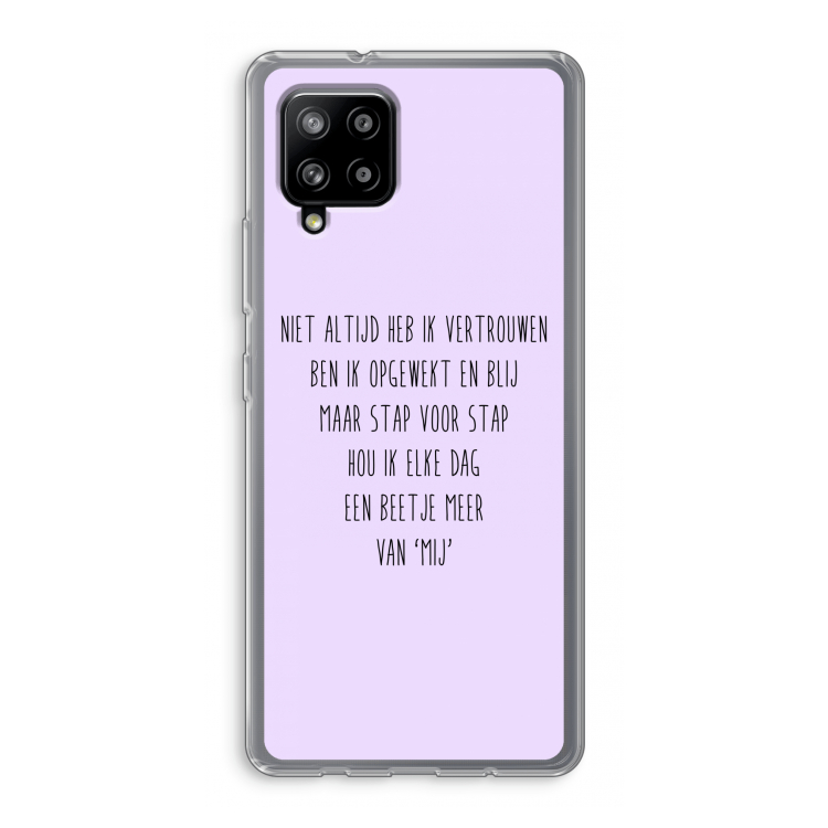 Zelfvertrouwen: Samsung Galaxy A42 5G Transparant Hoesje
